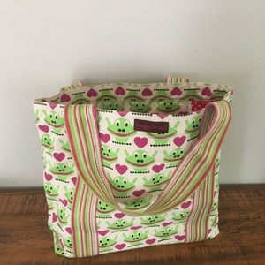 Bungalow 360 Stripped Cotton Canvas Tote Bag